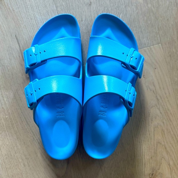 Birkenstock Arizona Essential Sandals - Sky Blue - Picture 1 of 15